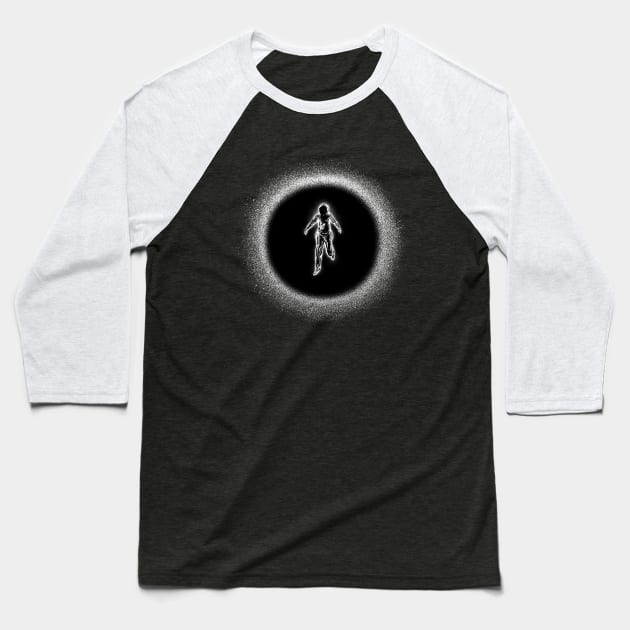 Black Hole Astronaut Baseball T-Shirt by barmalisiRTB